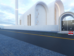 Modern mosque Low-poly 3D मॉडल