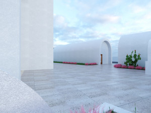 Modern mosque Low-poly 3D Model