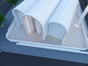 Modern mosque Low-poly 3D Model
