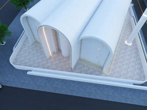 Modern mosque Low-poly 3D Model