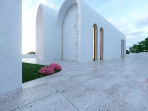 Modern mosque Low-poly 3D Model