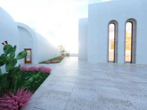 Modern mosque Low-poly 3D Model