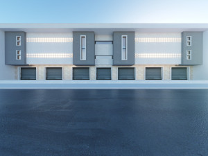 Residential commercial building Low-poly Modelo 3D