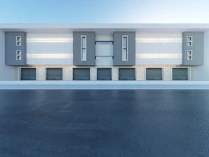 Residential commercial building Low-poly 3D Model