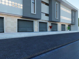 Residential commercial building Low-poly 3D Model
