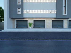 Residential commercial building Low-poly 3D Model