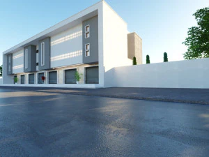 Residential commercial building Low-poly 3D Model