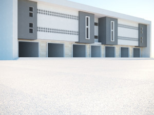 Residential commercial building Low-poly Modelo 3D