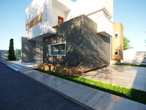 Modern villa Low-poly 3D Модель