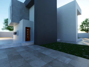 Modern villa Low-poly 3D Model