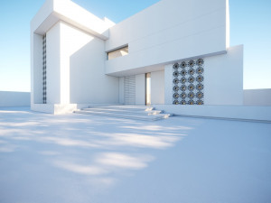 Modern villa Low-poly 3D Модель
