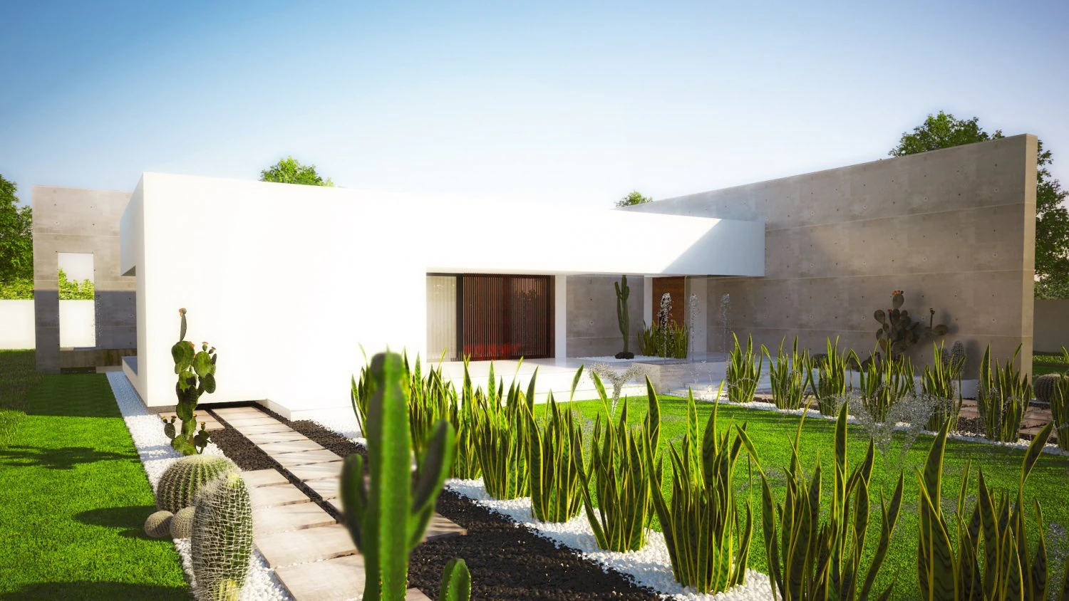 villa moderna Modelo 3D .c4d .max .obj .3ds .fbx .stl .blend 