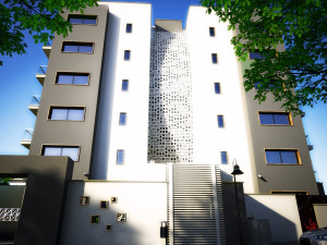Multi-storey residential building Modello 3D
