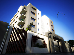 Multi-storey residential building Modello 3D