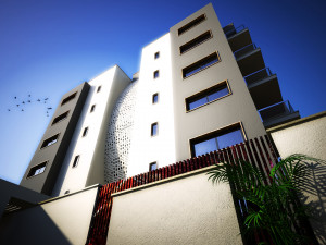 Multi-storey residential building Modello 3D