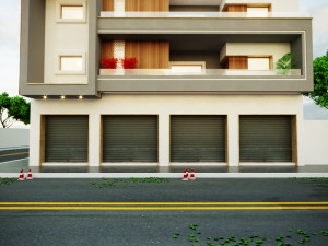 Residential commercial building 3D Model