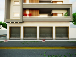 Residential commercial building 3D Model