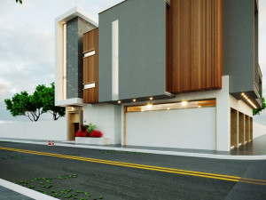 Residential commercial building 3D Model
