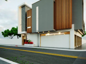 Residential commercial building 3D Model