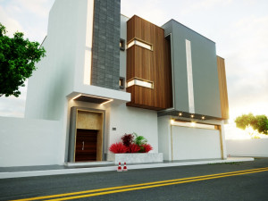 Residential commercial building 3D Model