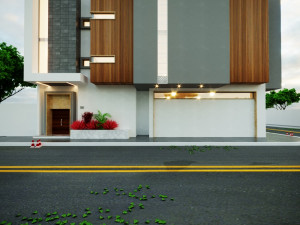 Residential commercial building 3D Model