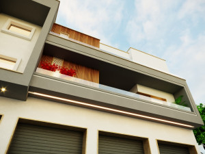 Residential commercial building 3D Model