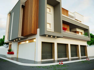 Residential commercial building 3D Model