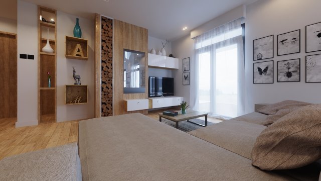 Interior design Scandinavian style Modelo 3D .c4d .max .obj .3ds .fbx .stl .blend 