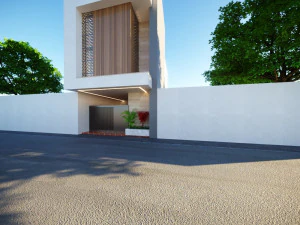 Representation of a residential building Low-poly 3D Model