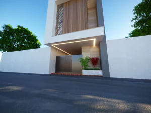 Representation of a residential building Low-poly 3D Model