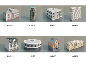 Overview-D3D BuildingsV2 Low-poly 3D 模型