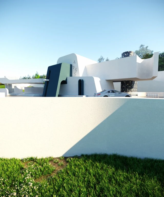 topograficznej willi low poli Low-poly Model 3D .c4d .max .obj .3ds .fbx .stl .blend