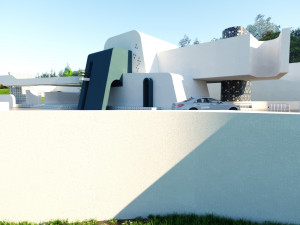 of a topographic villa low poly Low-poly 3D Модель