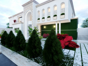 Of a classic style villa 3D मॉडल