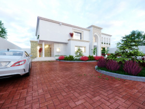 Of a classic style villa 3D मॉडल