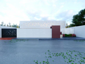Of Modern home villa 3D Model