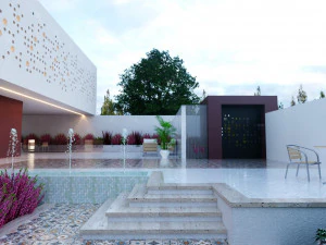 Of Modern home villa 3D Model
