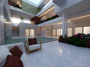Of Modern home villa 3D Model