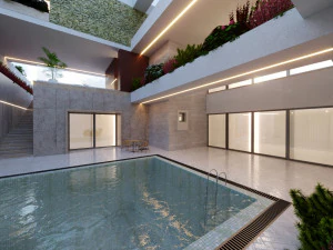 Of Modern home villa 3D Model