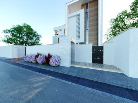 of a three-storey family house 3D Model