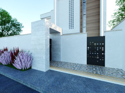 of a three-storey family house Modelo 3D