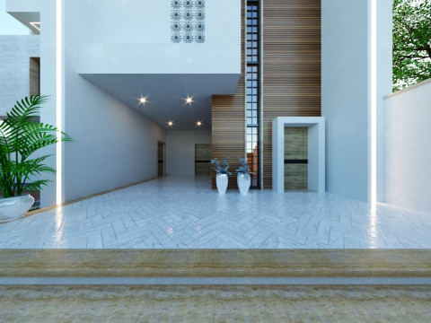 of a three-storey family house Modelo 3D