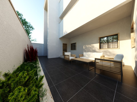 of a three-storey family house Modelo 3D