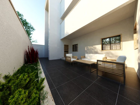 of a three-storey family house 3D Model