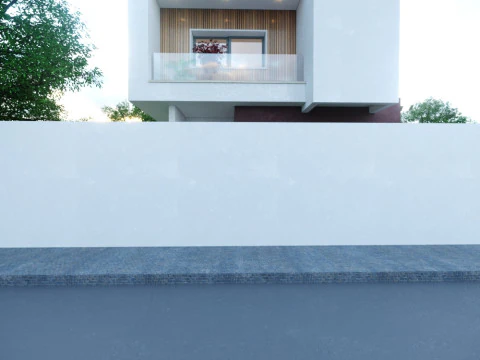 Modern two-story house located on a street corner 3D Model
