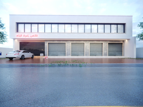 Model of a modern two-story mixed-use building designed to serve both commercial and residential Model 3D