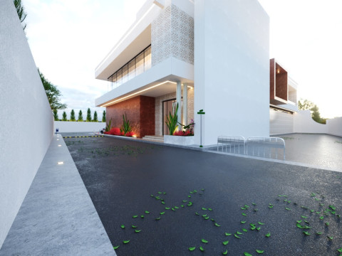 2階建ての商業ビル 3Dモデル