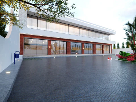 Two-story commercial building 3D Model