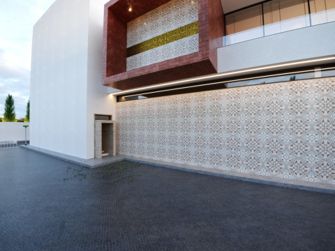 2階建ての商業ビル 3Dモデル