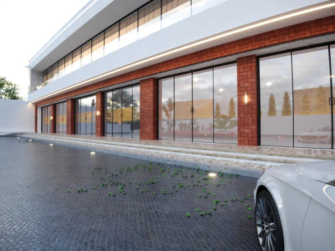 Two-story commercial building 3D Model